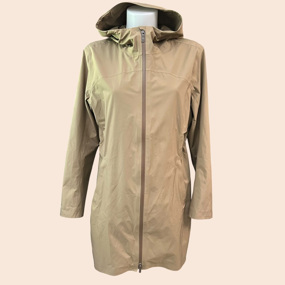 Lululemon Rain Rebel Jacket Trench Lightweight Sz 8 Full Zip in Tan